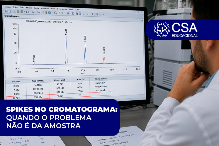 SPIKES NO CROMATOGRAMA: QUANDO O PROBLEMA NÃO É DA AMOSTRA